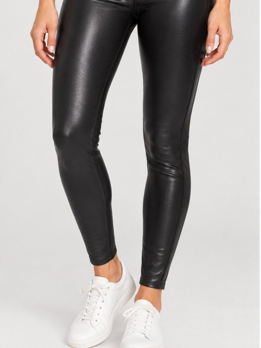 SPANX by Sara Blakely Black Faux Leather High Waist Leggings XS